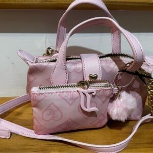 Juicy Couture Pink Mini Bag Set with Charm super cute NWT